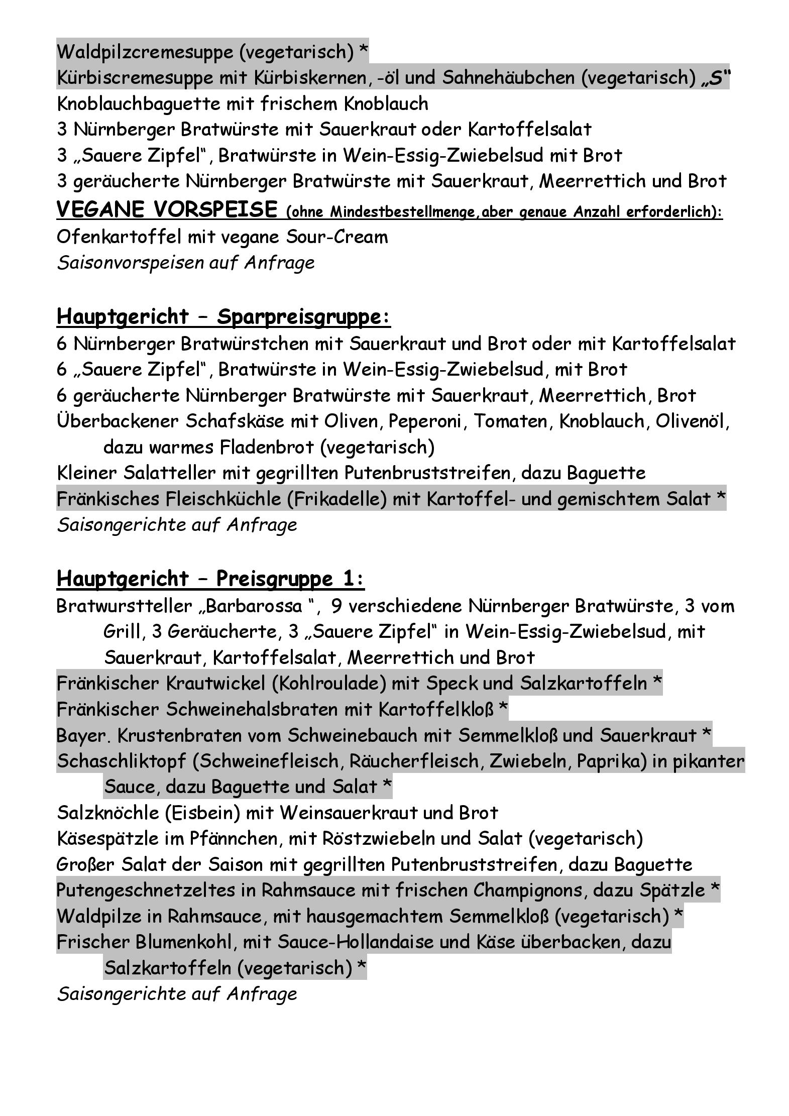 Speisekarte Restaurant Trödelstuben in Nürnberg, Seite 18