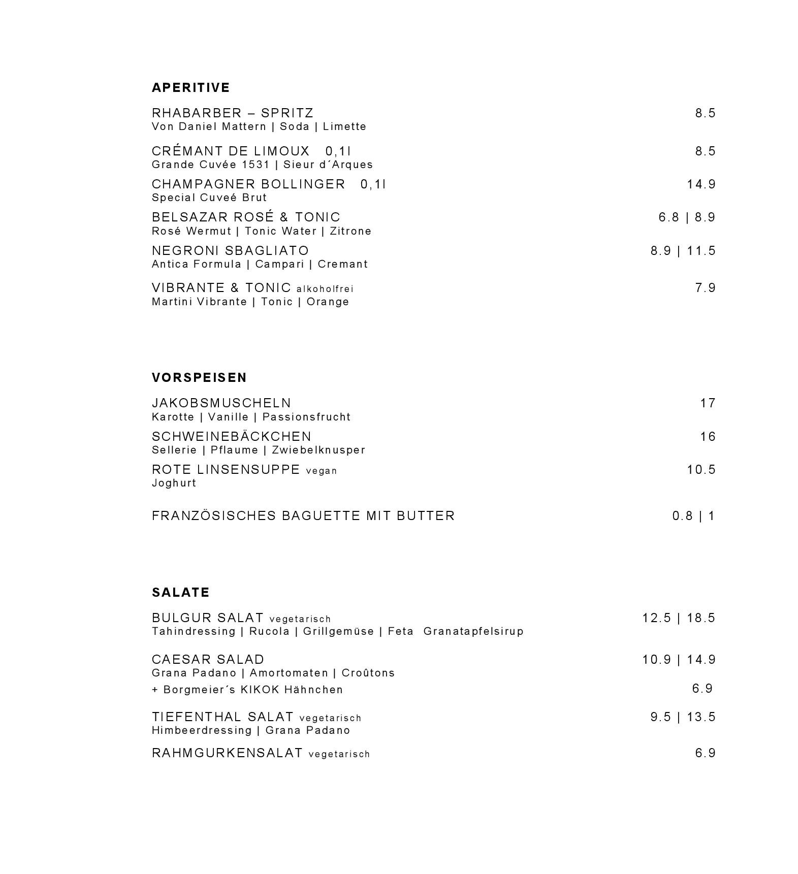 Speisekarte Tiefenthal Bar Restaurant in Hamburg, Seite 7