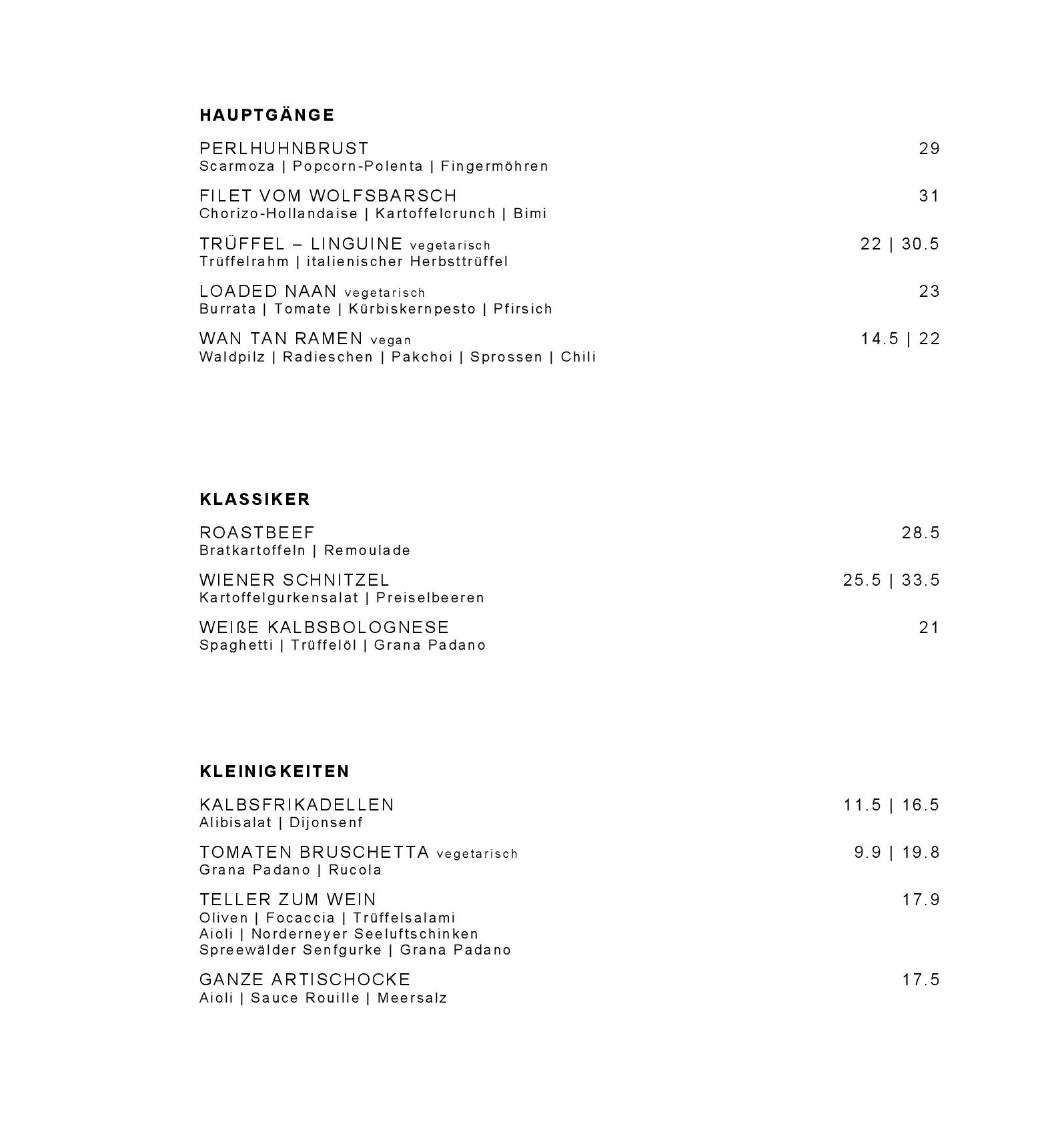 Speisekarte Tiefenthal Bar Restaurant in Hamburg, Seite 8