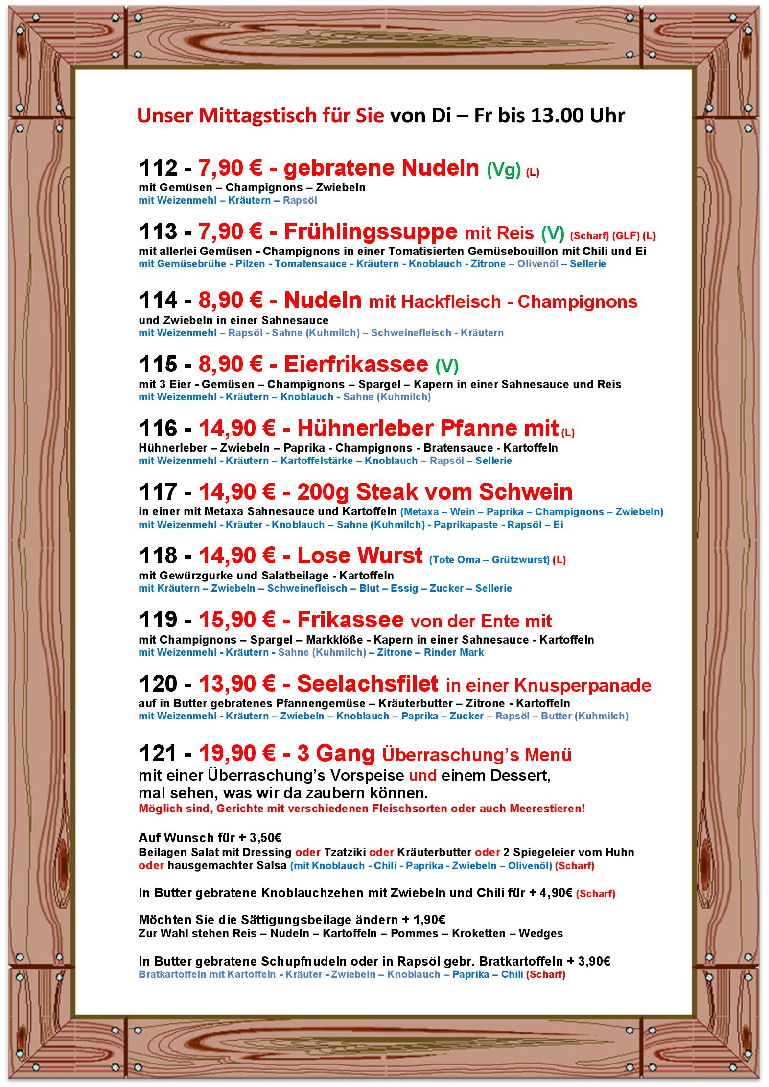 Speisekarte Glindenberger Hof in Glindenberg, Seite 10