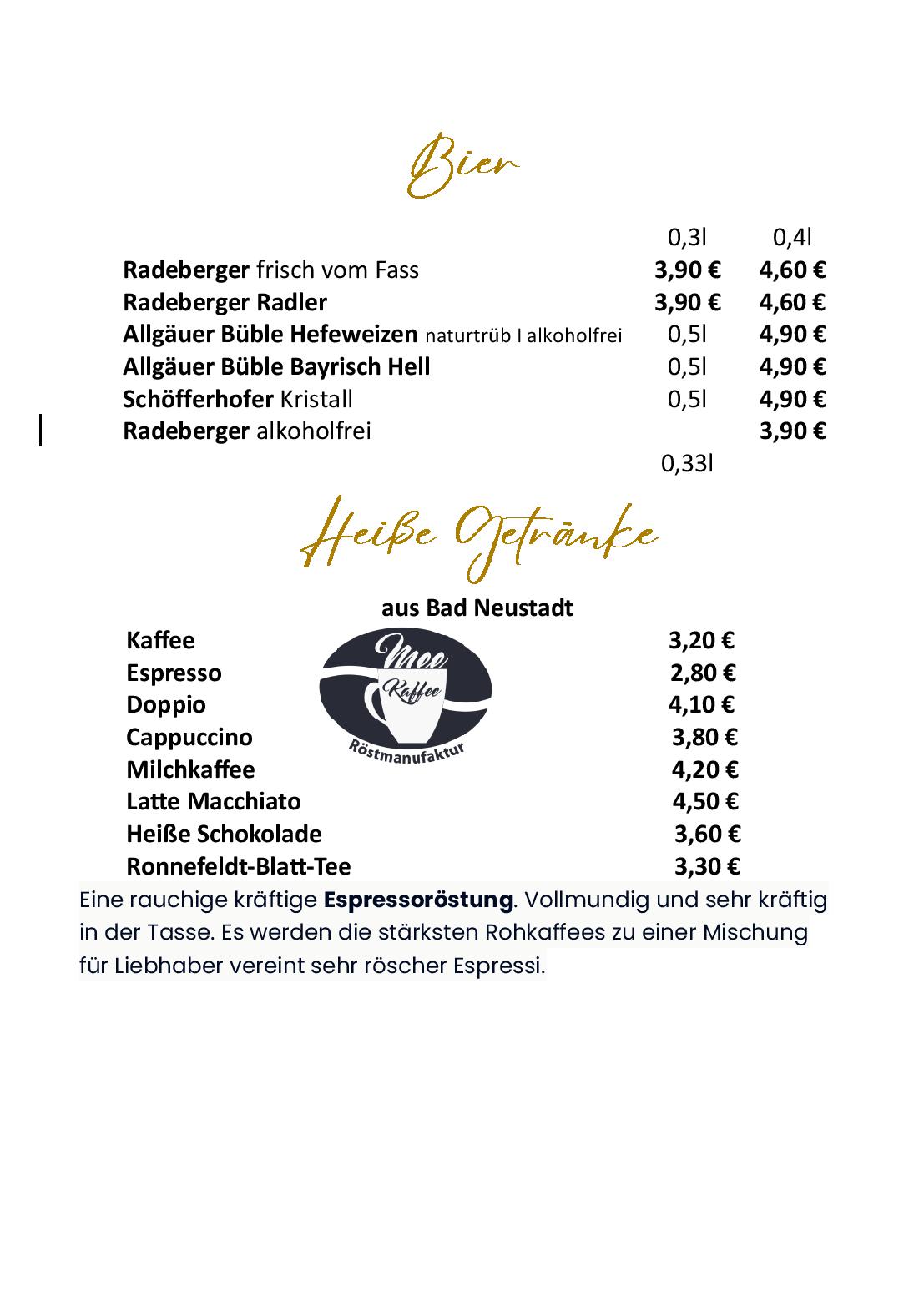 Speisekarte 'MonaLiza' Restaurant im Schwanen in Osthofen, Seite 11