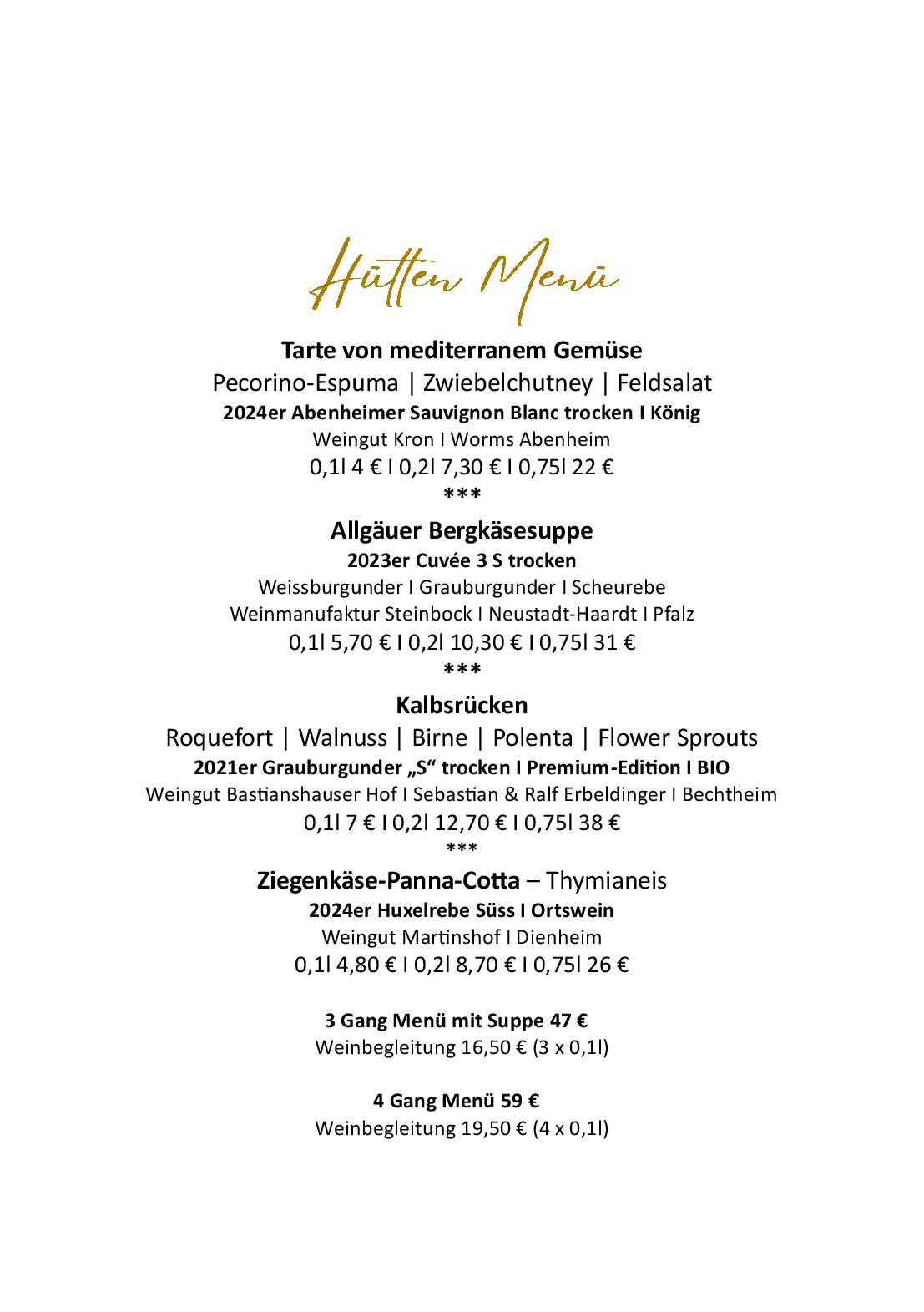 Speisekarte 'MonaLiza' Restaurant im Schwanen in Osthofen, Seite 3