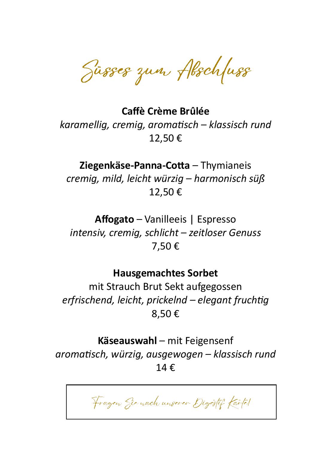 Speisekarte 'MonaLiza' Restaurant im Schwanen in Osthofen, Seite 7