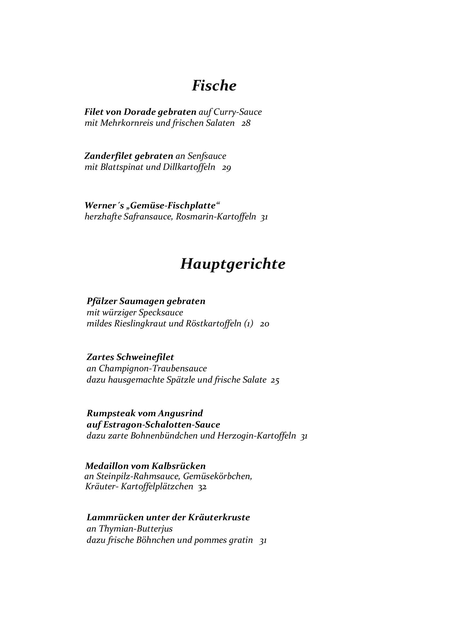 Speisekarte Sankt Martiner Castell in Sankt Martin, Seite 5
