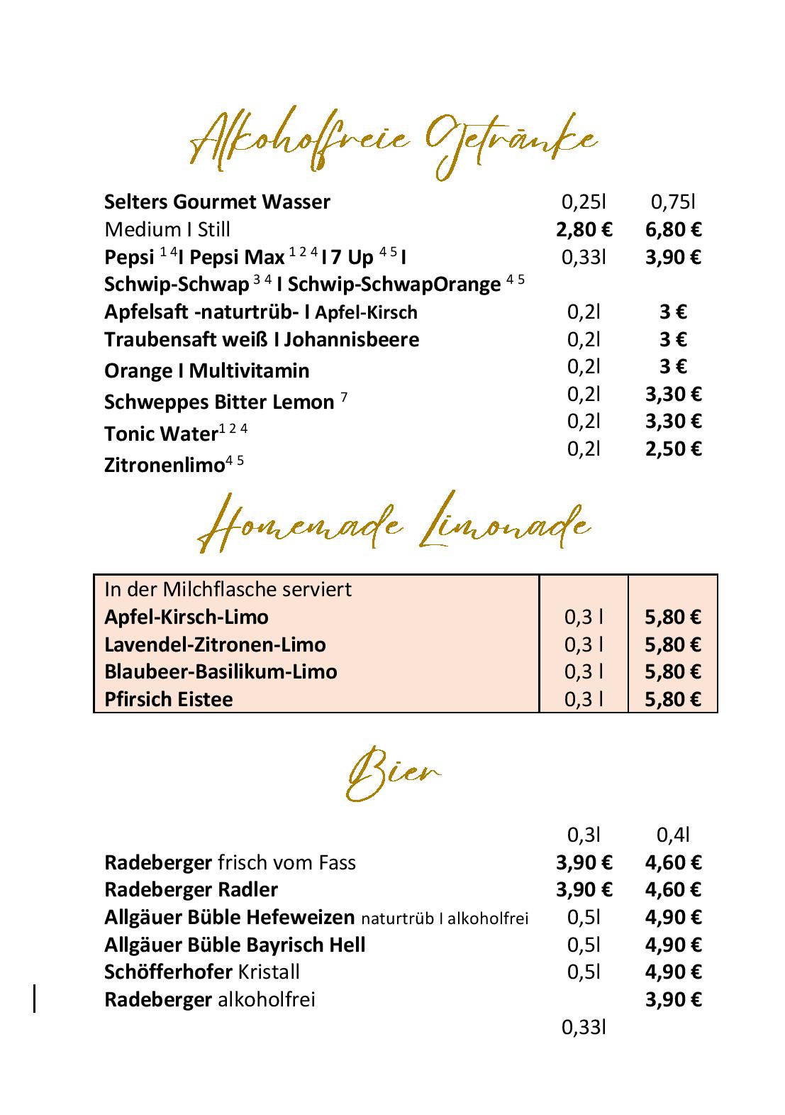 Speisekarte 'MonaLiza' Restaurant im Schwanen in Osthofen, Seite 22