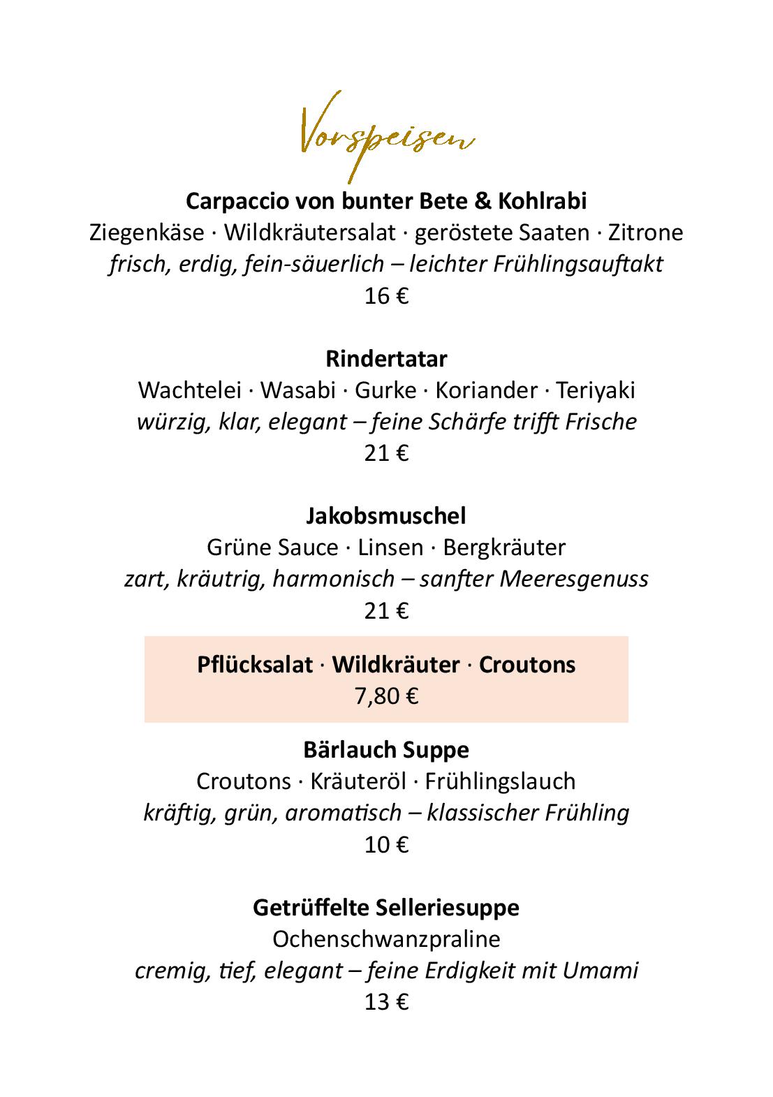 Speisekarte 'MonaLiza' Restaurant im Schwanen in Osthofen, Seite 17