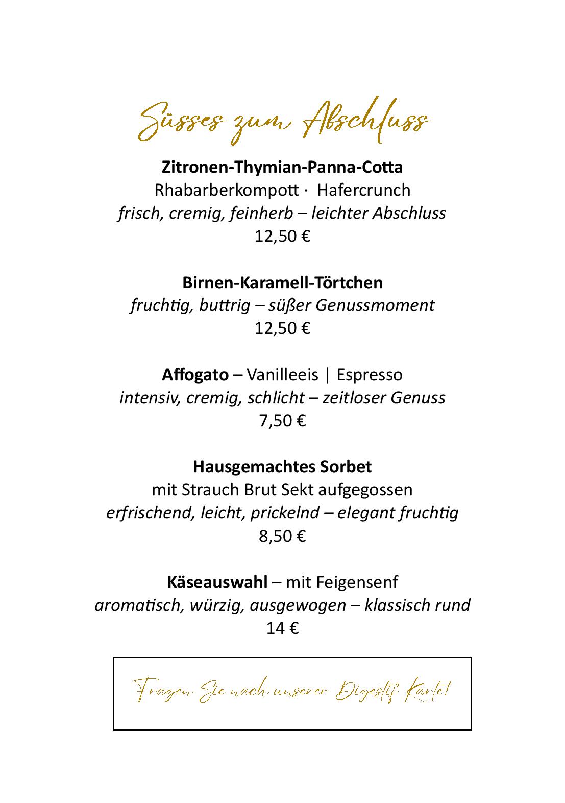 Speisekarte 'MonaLiza' Restaurant im Schwanen in Osthofen, Seite 19