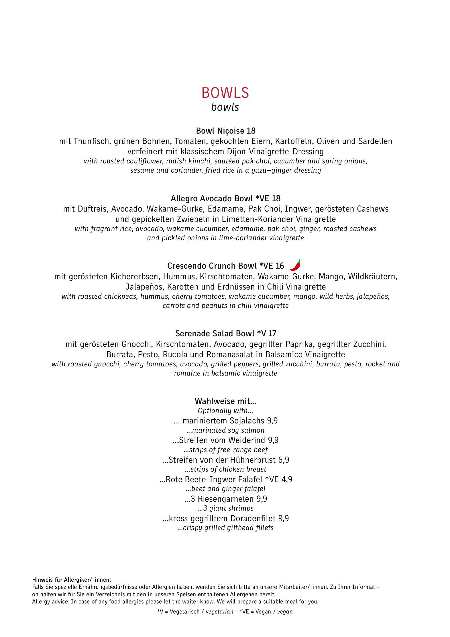 Speisekarte Restaurant musics in Kempten, Seite 3