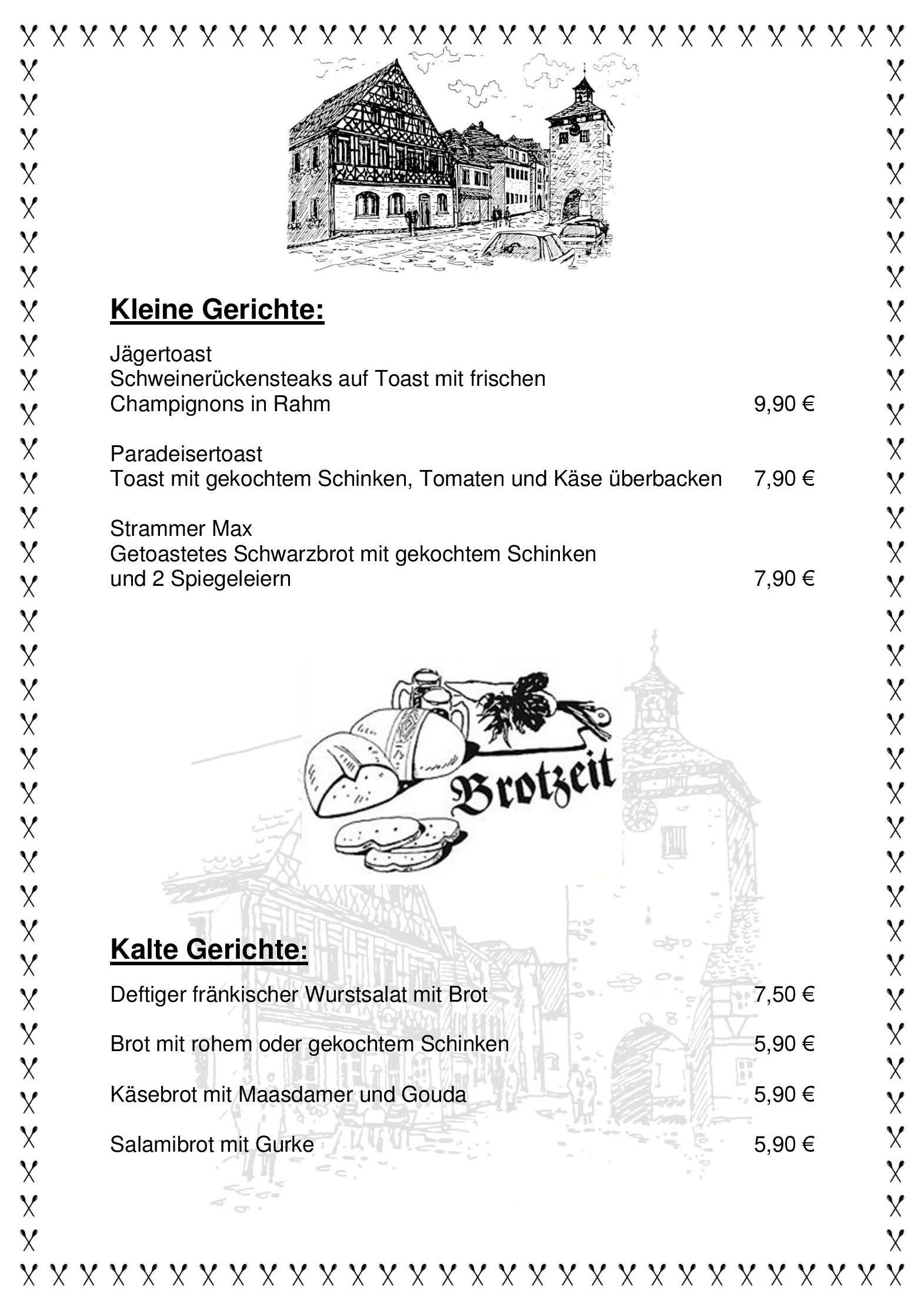Speisekarte Gasthof Krone - Lax in Scheinfeld, Seite 7