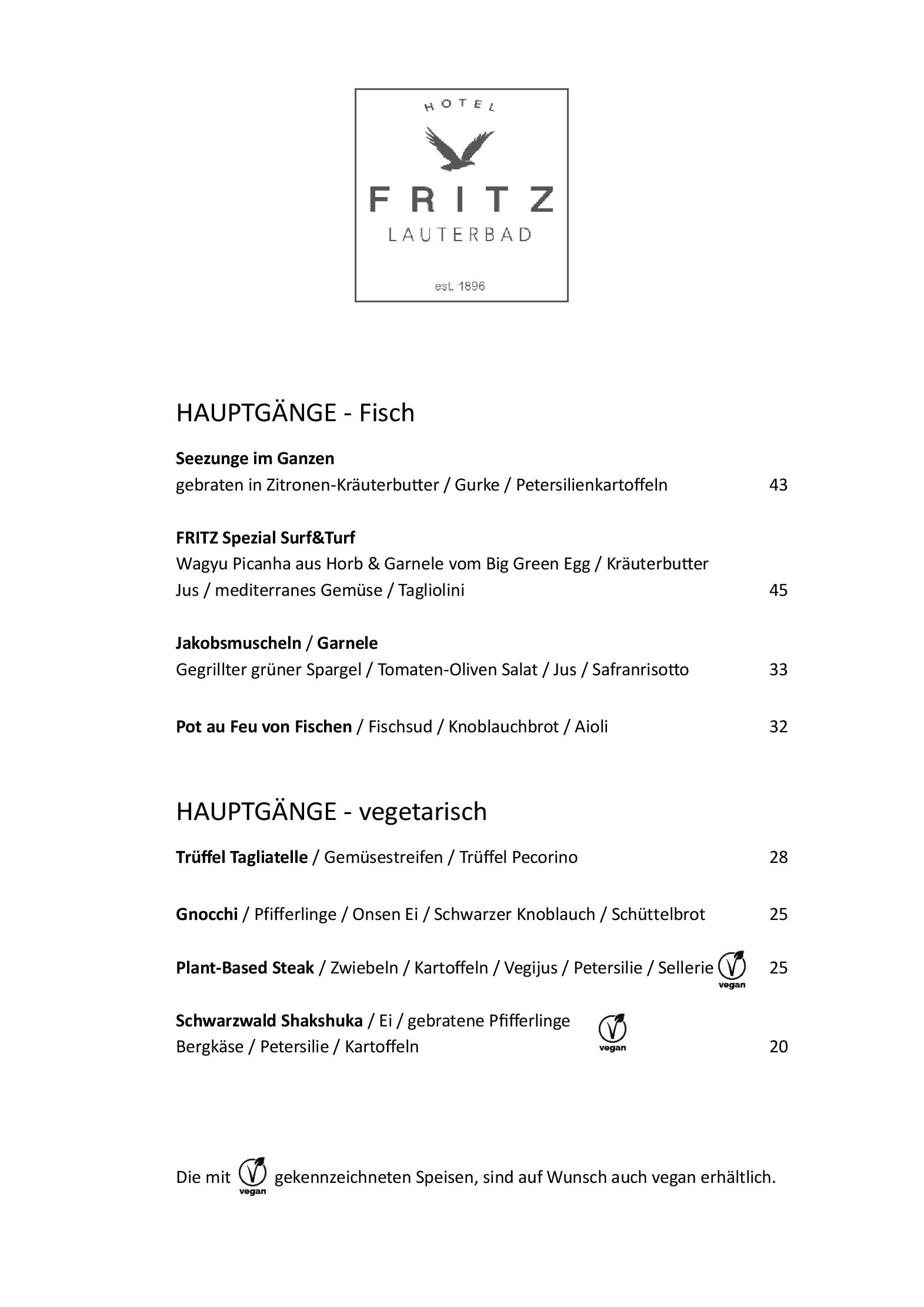 Speisekarte FRITZ in Freudenstadt, Seite 7