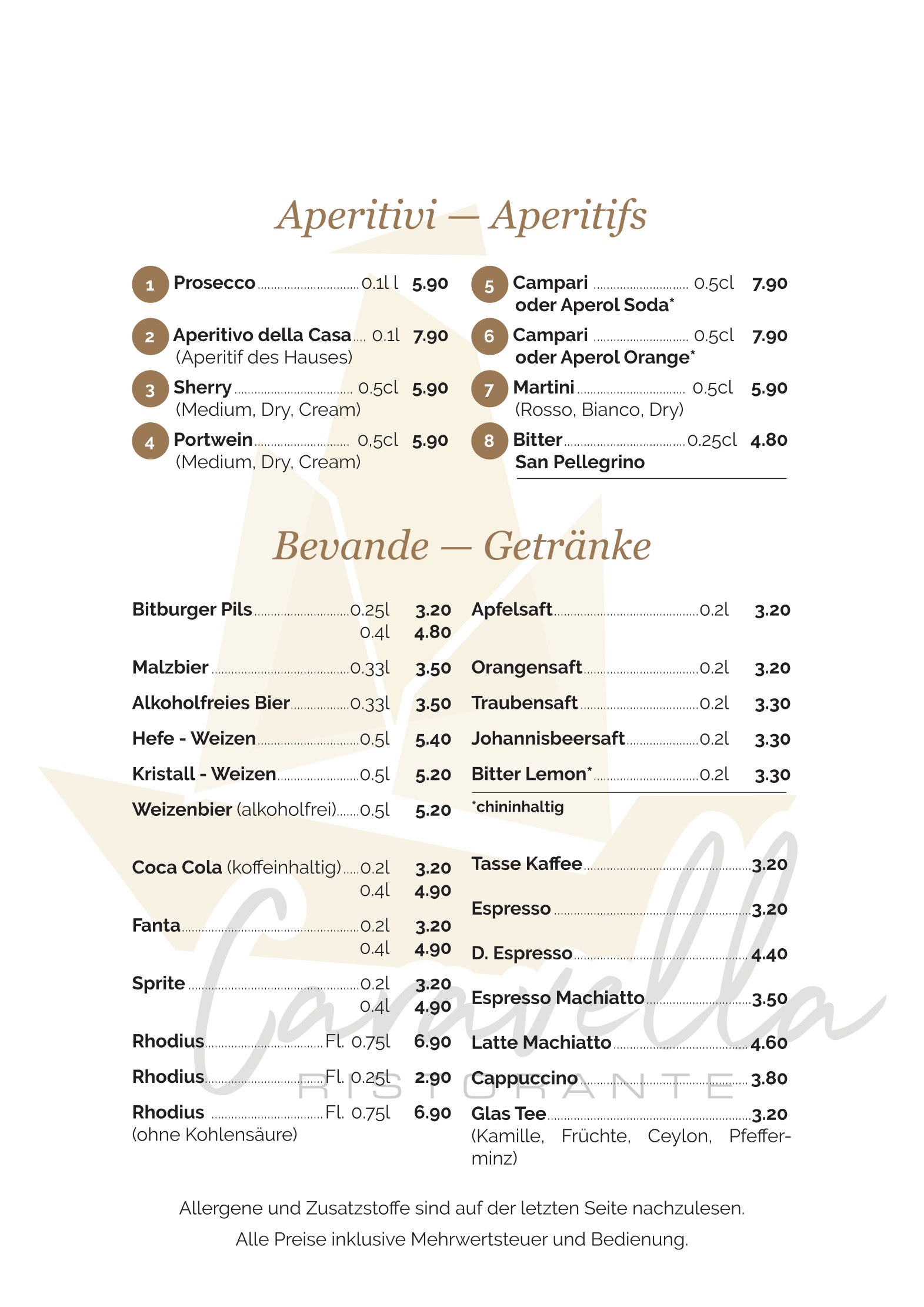 Speisekarte Caravella in Mayen, Seite 5