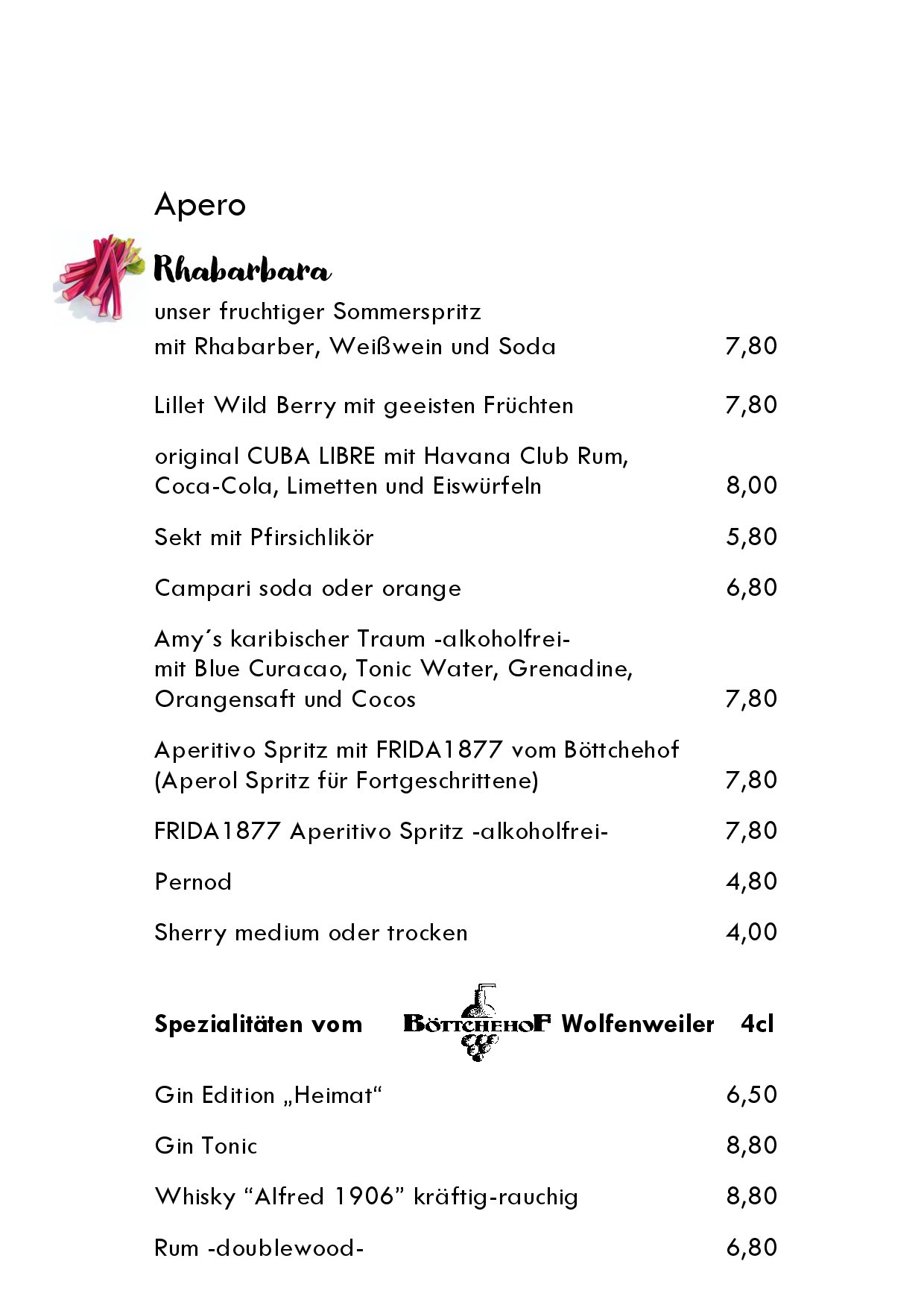 Speisekarte Hotel-Restaurant zum Ochsen in Schallstadt, Seite 2