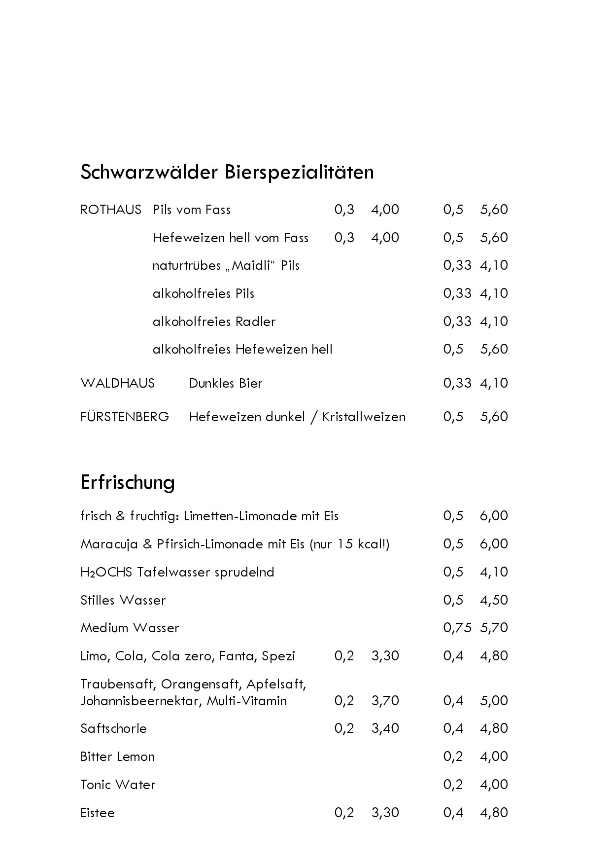 Speisekarte Hotel-Restaurant zum Ochsen in Schallstadt, Seite 8