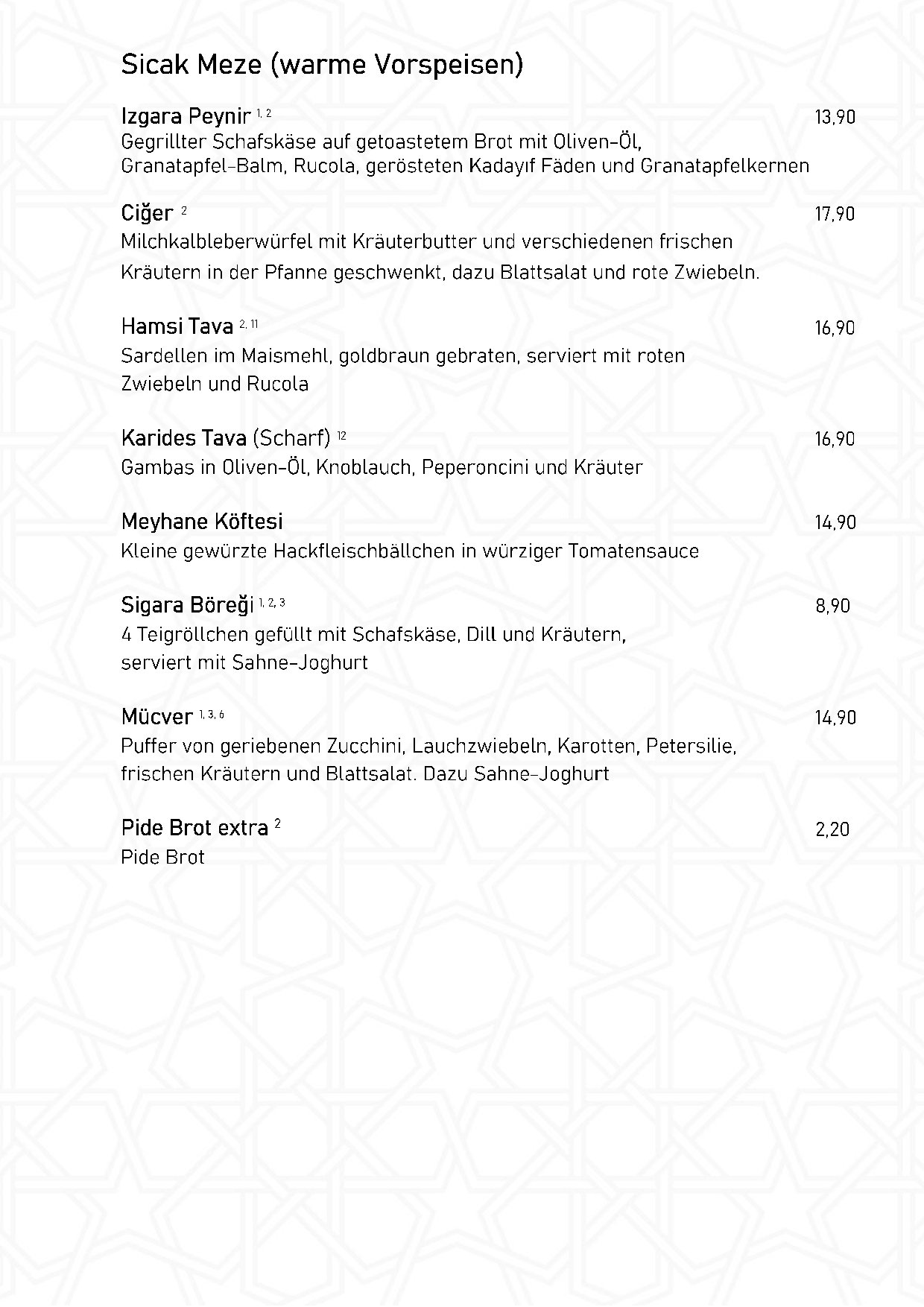 Speisekarte Ali Bey Restaurant in München, Seite 3