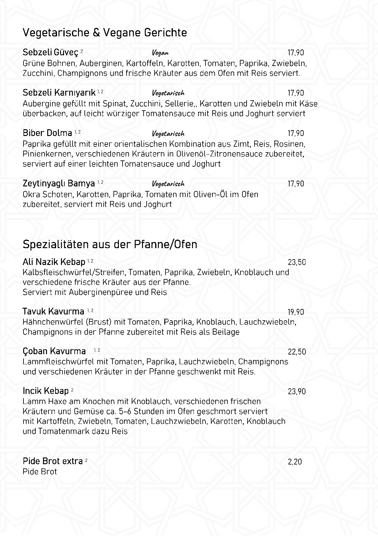 Speisekarte Ali Bey Restaurant in München, Seite 4