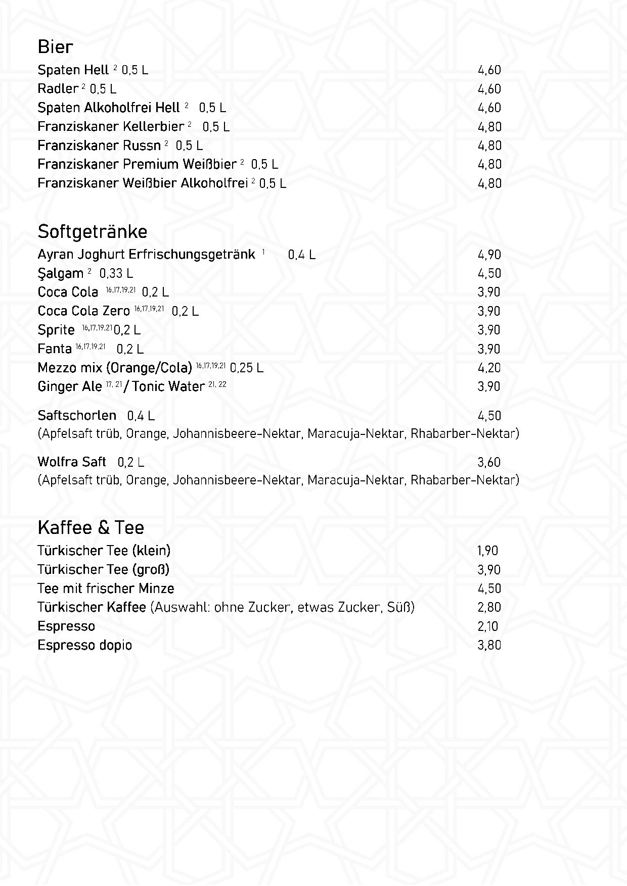 Speisekarte Ali Bey Restaurant in München, Seite 8