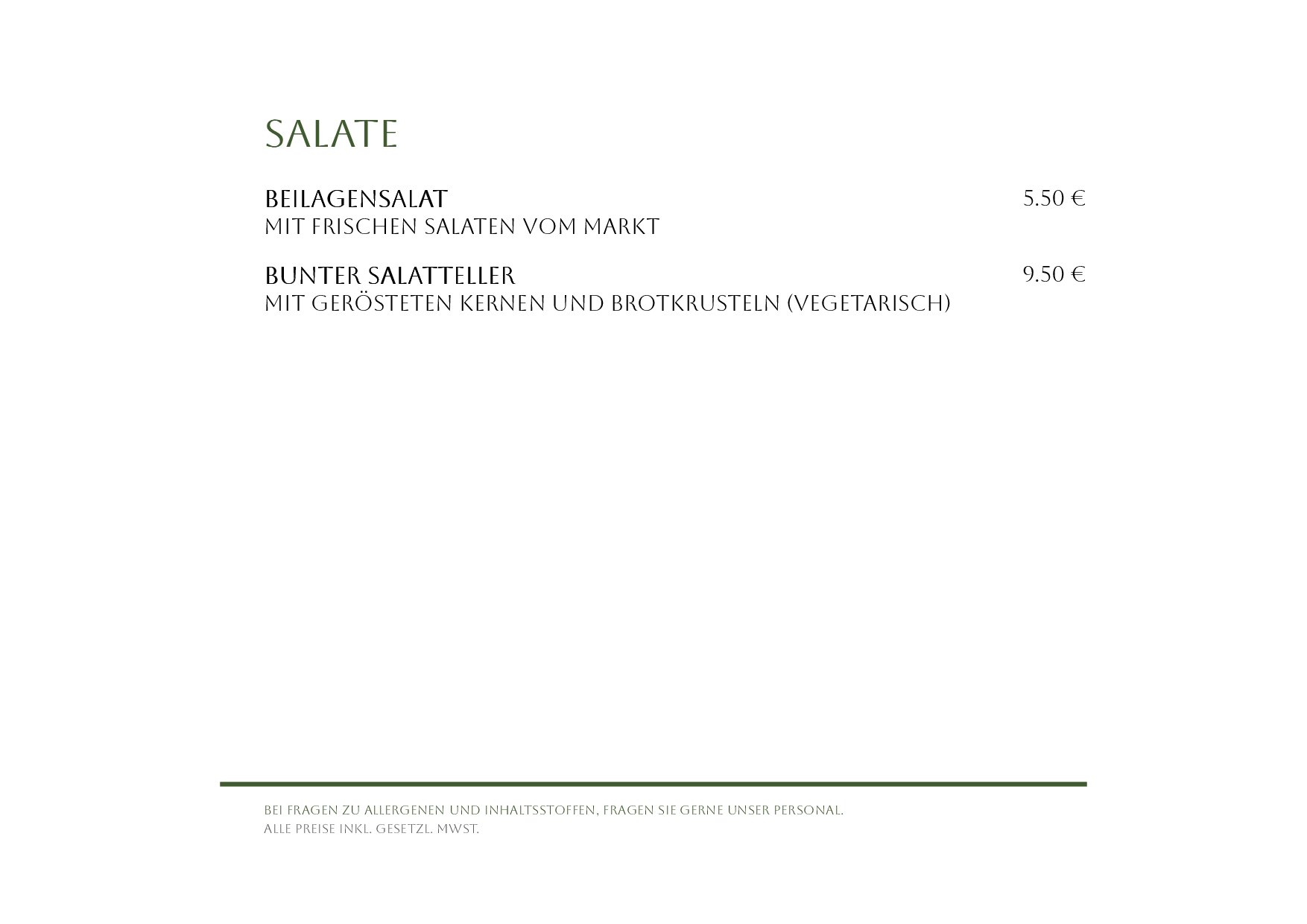 Speisekarte Gasthof Hotel Brend in Furtwangen, Seite 2
