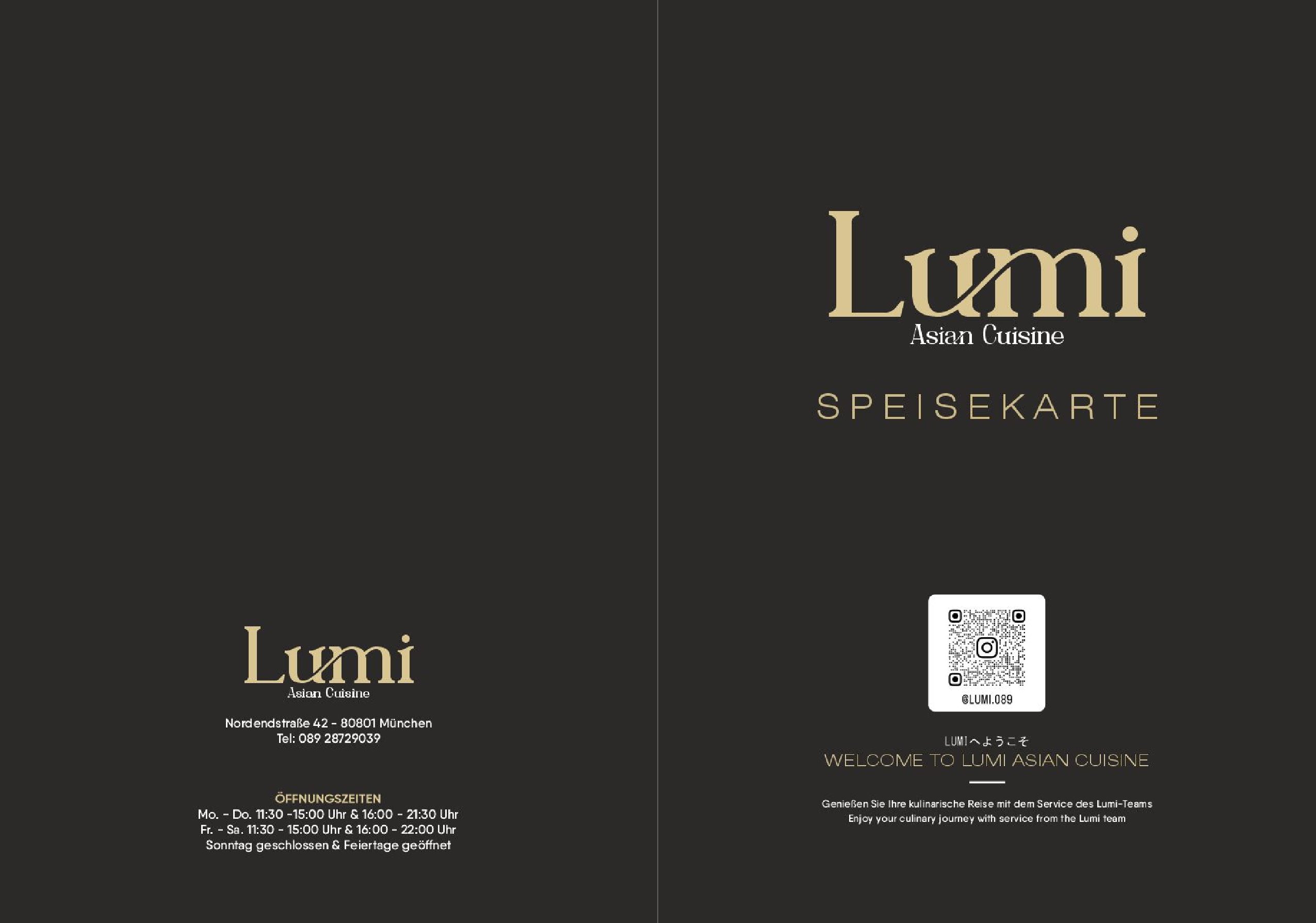 Speisekarte Lumi Asian Cuisine in München, Seite 1