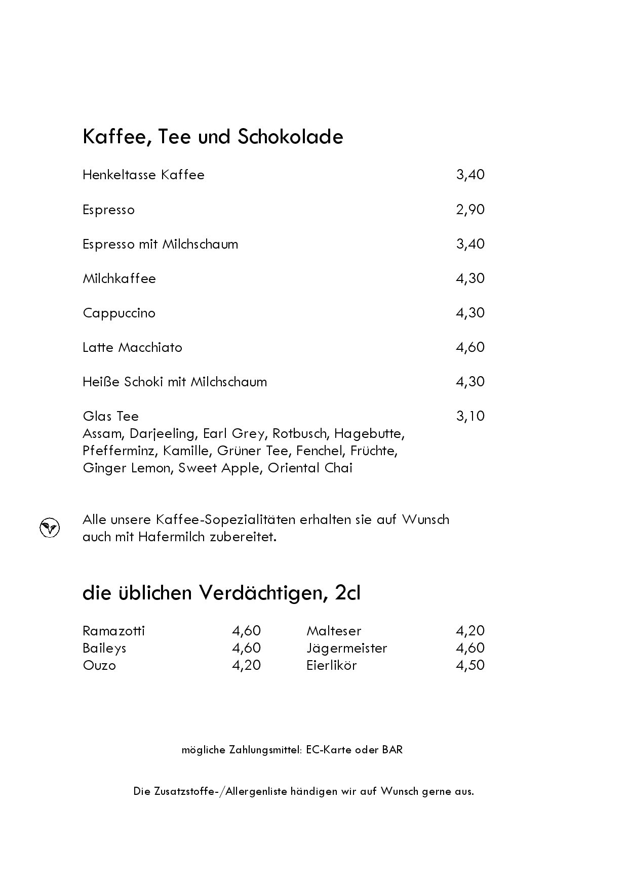 Speisekarte Hotel-Restaurant zum Ochsen in Schallstadt, Seite 20