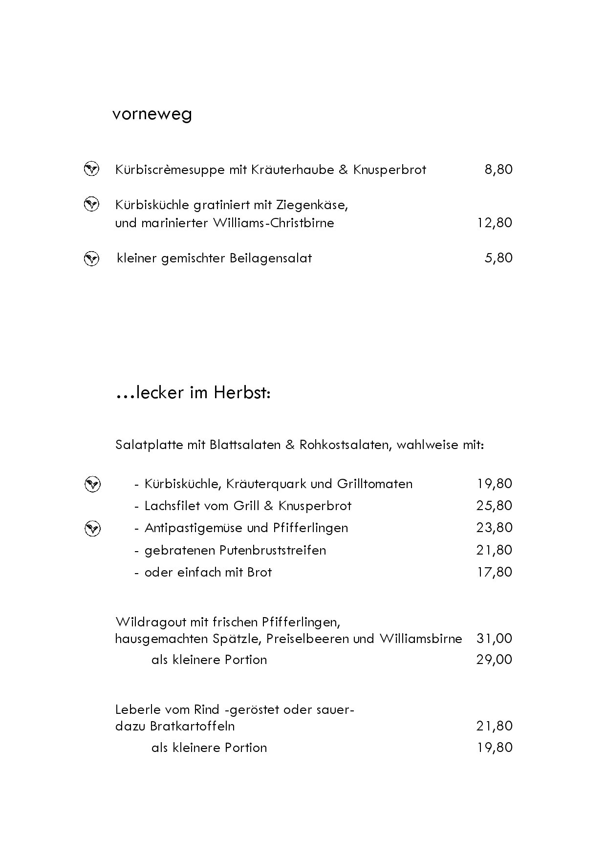 Speisekarte Hotel-Restaurant zum Ochsen in Schallstadt, Seite 13