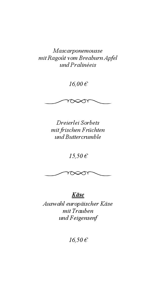 Speisekarte Restaurant Kaminstube im Hotel Bareiss in Baiersbronn, Seite 4