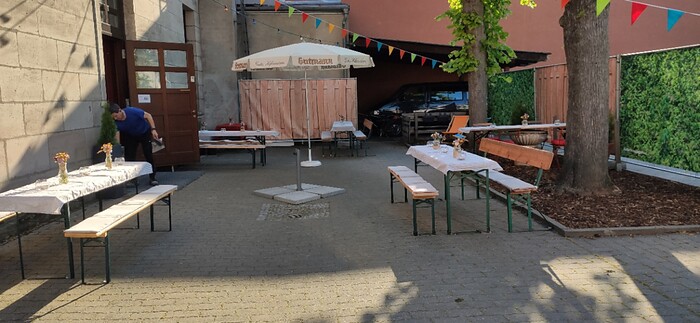 Restaurant Kulturforum Logenhaus - Biergarten im Logenhof in Erlangen
