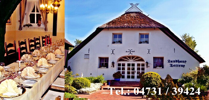 Speisekarte Restaurant Landhaus Tettens in Nordenham