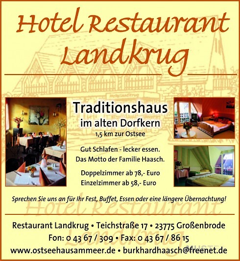 LANDKRUG Hotelrestaurant am Fehmarnbelt in Großenbrode, Foto 3