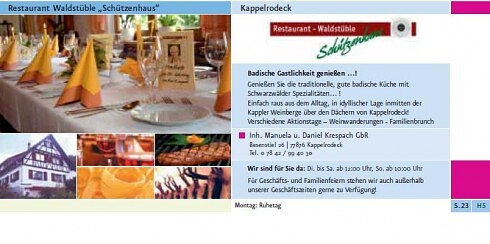 Restaurant Waldstüble Schützenhaus in Kappelrodeck, Foto 21