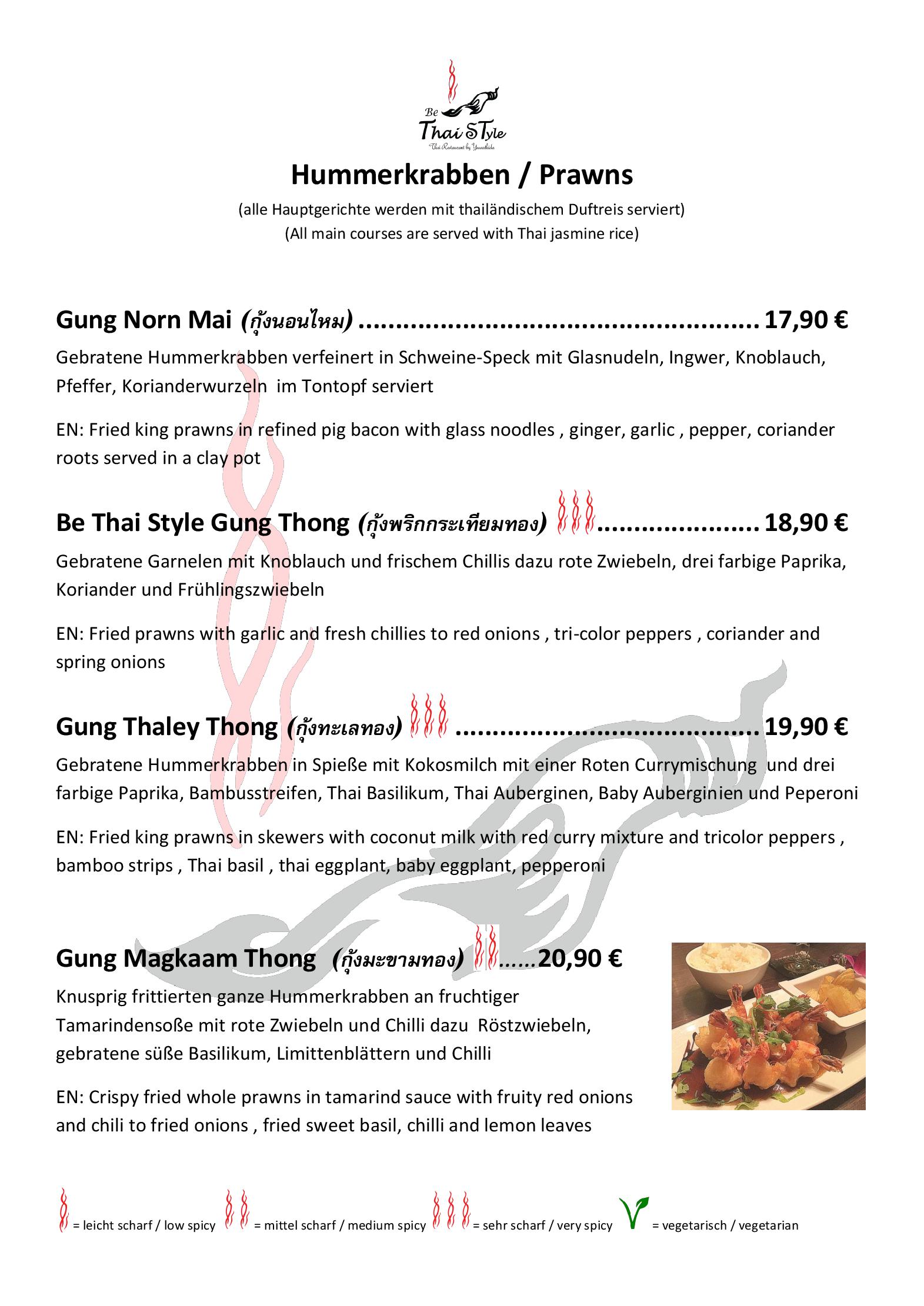 Speisekarte - Be Thai Style - Thai Restaurant in München ...