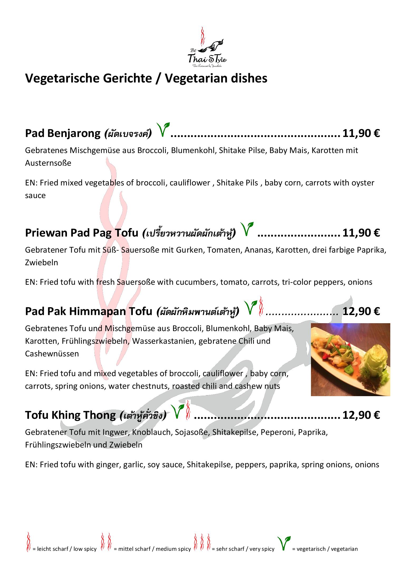 Speisekarte - Be Thai Style - Thai Restaurant in München ...