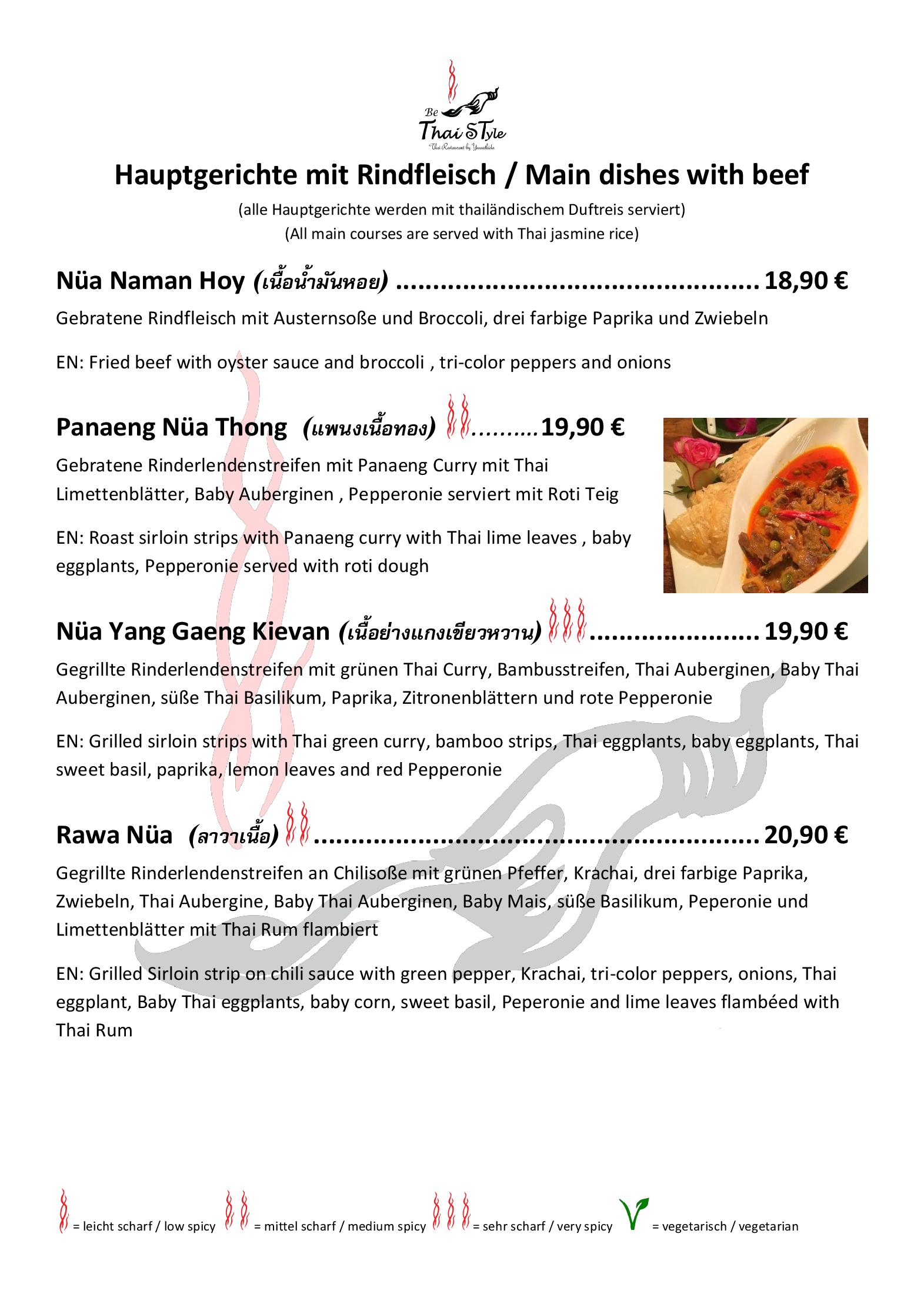 Speisekarte - Be Thai Style - Thai Restaurant in München ...