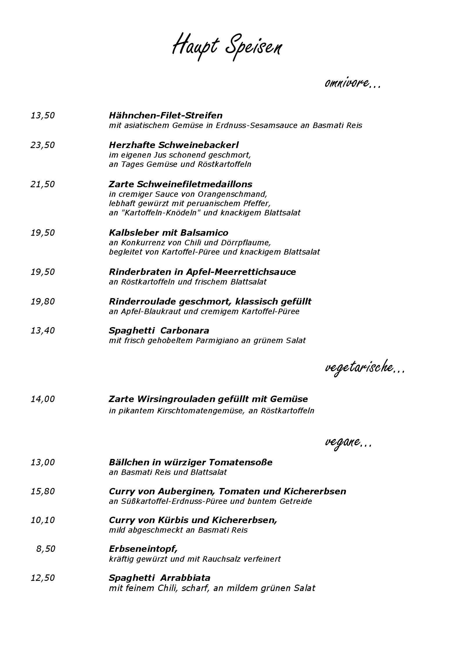 Speisekarte - Restaurant NOBIS KRUG Sepia 512 in Münster - DeutschlandGourmet